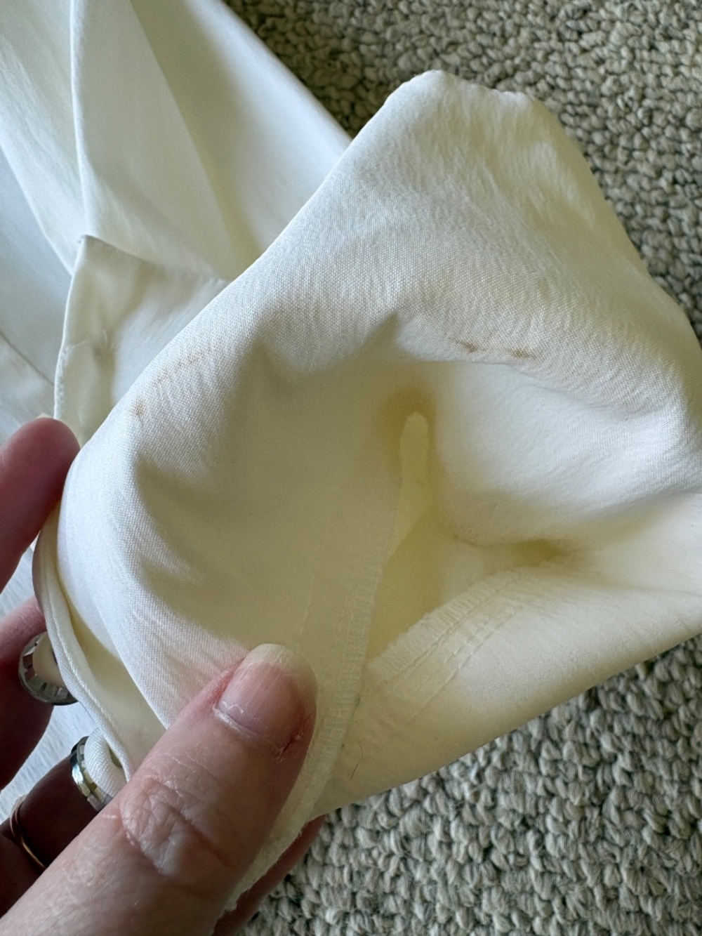 Cache Vintage Ruffle Tuxedo Blouse White Office Siren French Cuffs 12 Corporate - Picture 8 of 12